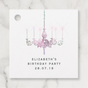 Etiquetas Para Lembrancinhas Vintage Chandeliers and Tufaux Leather Branca