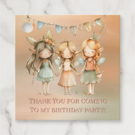 Etiquetas Para Lembrancinhas Vintage Fairies Girl Festa de aniversário Obrigado