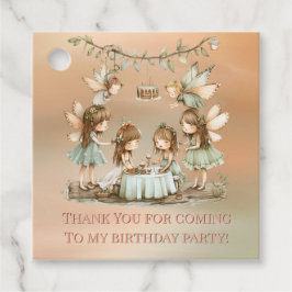 Etiquetas Para Lembrancinhas Vintage Fairies Girl Festa de aniversário Obrigado