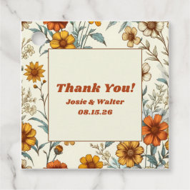 Etiquetas Para Lembrancinhas Vintage Floral 70s - Casamento Personalizado Retro