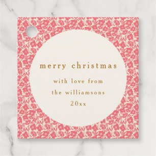 Etiquetas Para Lembrancinhas Vintage Floral Mudou Vermelho - Natal Personalizad