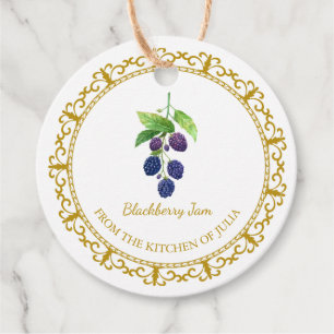 Etiquetas Para Lembrancinhas Vintage Homemade Blackberry Jam Hang Tag l White