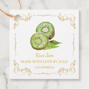 Etiquetas Para Lembrancinhas Vintage Homemade Kiwi Jam Square Hang Tag