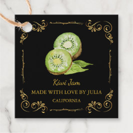 Etiquetas Para Lembrancinhas Vintage Homemade Kiwi Jam Square Hang Tag