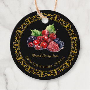 Etiquetas Para Lembrancinhas Vintage Homemade Mixada Berry Jam Hang Tag l Black
