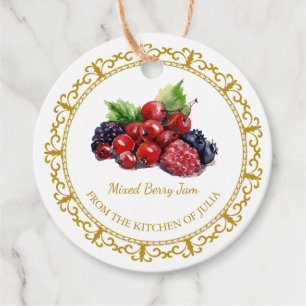 Etiquetas Para Lembrancinhas Vintage Homemade Mixada Berry Jam Hang Tag l White