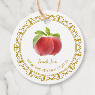 Etiquetas Para Lembrancinhas Vintage Homemade Peach Jam Hang Tag l White