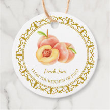 Vintage Homemade Peach Jam Hang Tag l White