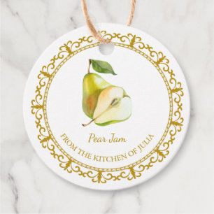 Etiquetas Para Lembrancinhas Vintage Homemade Pear Jam Hang Tag l White