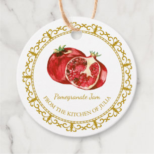 Etiquetas Para Lembrancinhas Vintage Homemade Pomegranate Jam Hang Tag l White