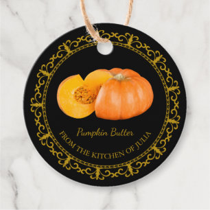 Etiquetas Para Lembrancinhas Vintage Homemade Pumpkin Butch Hang Tag l Preto