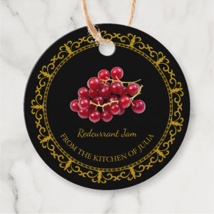 Etiquetas Para Lembrancinhas Vintage Homemade Redcurry Jam Hang Tag l Black