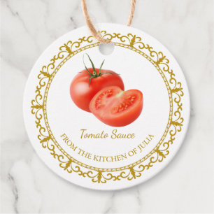 Etiquetas Para Lembrancinhas Vintage Homemade Tomato Molho Hang Tag l White