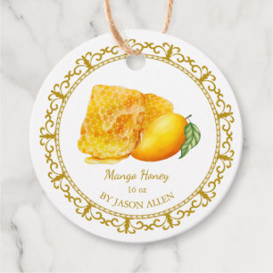 Etiquetas Para Lembrancinhas Vintage Honeycomb Mango Mel Infundido Mel Hang Tag