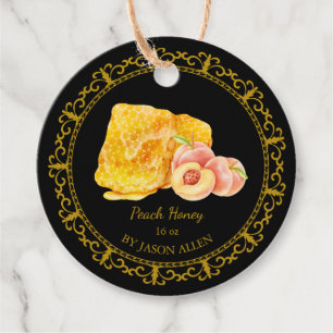 Etiquetas Para Lembrancinhas Vintage Honeycomb Peach infuso Mel Hang