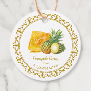 Etiquetas Para Lembrancinhas Vintage Honeycomb Pineapple Honey Hang Tag
