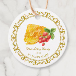 Etiquetas Para Lembrancinhas Vintage Honeycomb Strawberry Honey Hang Tag