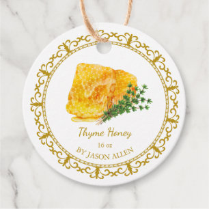 Etiquetas Para Lembrancinhas Vintage Honeycomb Thyme Infusera Mel Hang Tag