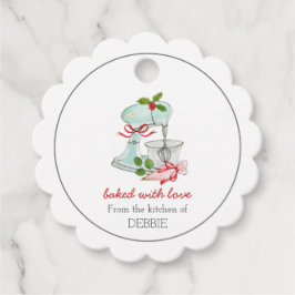 Etiquetas Para Lembrancinhas Vintage Mixer cozida com amor padeiros de Natal