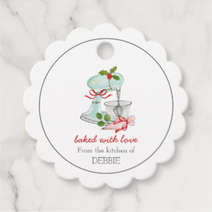Etiquetas Para Lembrancinhas Vintage Mixer cozida com amor padeiros de Natal 
