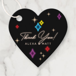 Etiquetas Para Lembrancinhas Vintage Neon Stars Vegas Casamento Obrigado