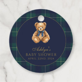 Etiquetas Para Lembrancinhas Vintage Polo Teddy Bear Baby Shower Favor Tags