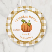 Vintage Pumpkin Manteiga Personalizada Canning