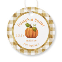 Vintage Pumpkin Manteiga Personalizada Canning