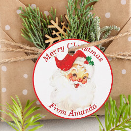 Etiquetas Para Lembrancinhas Vintage Retro Santa Claus - Natal Personalizado do