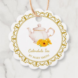 Etiquetas Para Lembrancinhas Vintage Teapot Homemade Calendula Tea Hang Tag