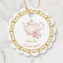 Etiquetas Para Lembrancinhas Vintage Teapot Homemade Rose Tea Hang Tag
