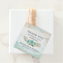 Etiquetas Para Lembrancinhas Vintage Turquoise Rustic Wood Floral Rosas Casamen