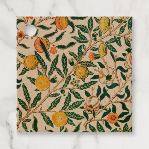 ETIQUETAS PARA LEMBRANCINHAS VINTAGE WILLIAM MORRIS "POMEGRANATOS" MARCA DE FAV