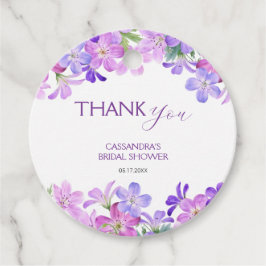 Etiquetas Para Lembrancinhas Violet Geranium Floral Bridal Shower Agradecimento