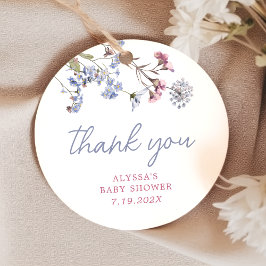 Etiquetas Para Lembrancinhas Violet Vintage Wildflower Chá de fraldas Favorece