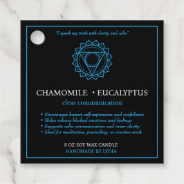 Etiquetas Para Lembrancinhas Vishuddha Throat Chakra Candle Label
