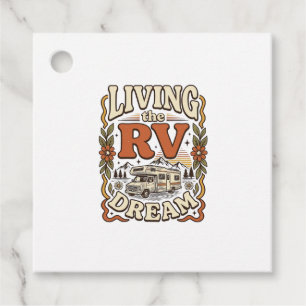 Etiquetas Para Lembrancinhas Vivendo o Sonho da RV Camisa de Acampamento Vintag