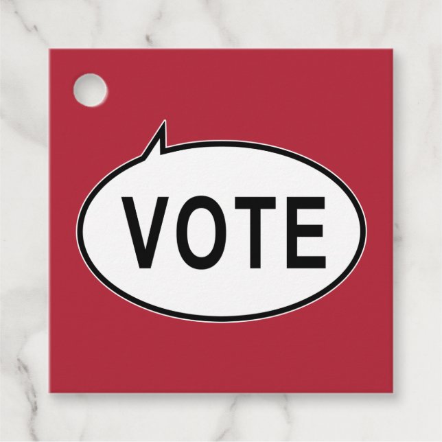 Etiquetas Para Lembrancinhas VOTAÇÃO - Vermelho (Frente)