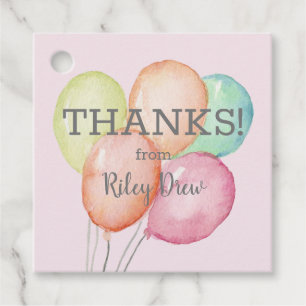 Etiquetas Para Lembrancinhas Watercolor Balloon Bunch Obrigado A Favorecer Etiq