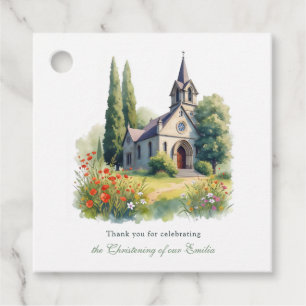 Etiquetas Para Lembrancinhas Watercolor Church Baptism Christening Obrigado
