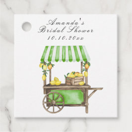 Etiquetas Para Lembrancinhas Watercolor Citrus Lemon Cart Bridal Shower
