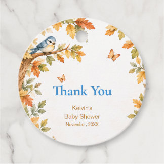 Etiquetas Para Lembrancinhas Watercolor Fall Autumn Baby Boy Shower Thank You