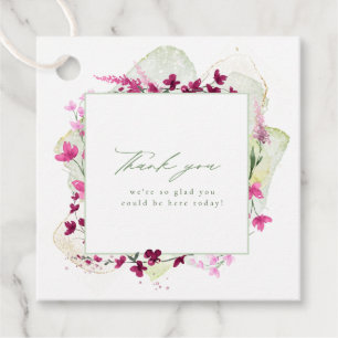 Etiquetas Para Lembrancinhas Watercolor Frame Fuchsia ID954