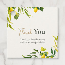 Etiquetas Para Lembrancinhas Watercolor Lemon Citrus Green Thank You Wedding