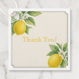 Etiquetas Para Lembrancinhas Watercolor Lemon Obrigado Marca Favorável