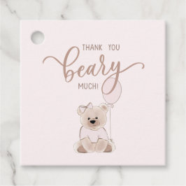 Etiquetas Para Lembrancinhas We Can Bearly Wait Teddy Bear Pink Baby Shower