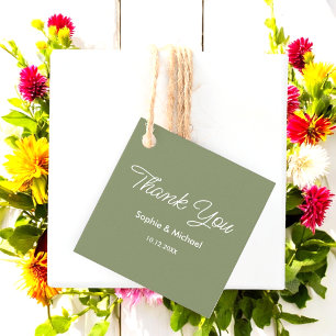 Etiquetas Para Lembrancinhas Wedding Sage Green White Obrigado