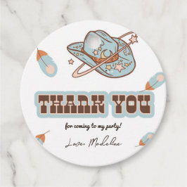 Etiquetas Para Lembrancinhas Western Cowboy Blue Birday Circular Obrigado Etiqu