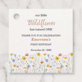 Etiquetas Para Lembrancinhas Whimsical Colorful Wildflower 1st Birthday Party