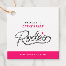Etiquetas Para Lembrancinhas White Pink Last Rodeo Bachelorette Party